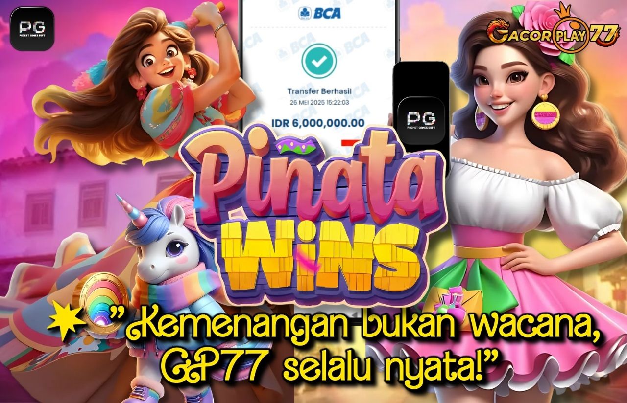 Selamat kepada user id : apr****3 Wede Rp 6.000.000 di Game PINATA WINS PG SOFT Cair Gk Sampe 1 Menit! Menang Mudah di Gacorplay77	